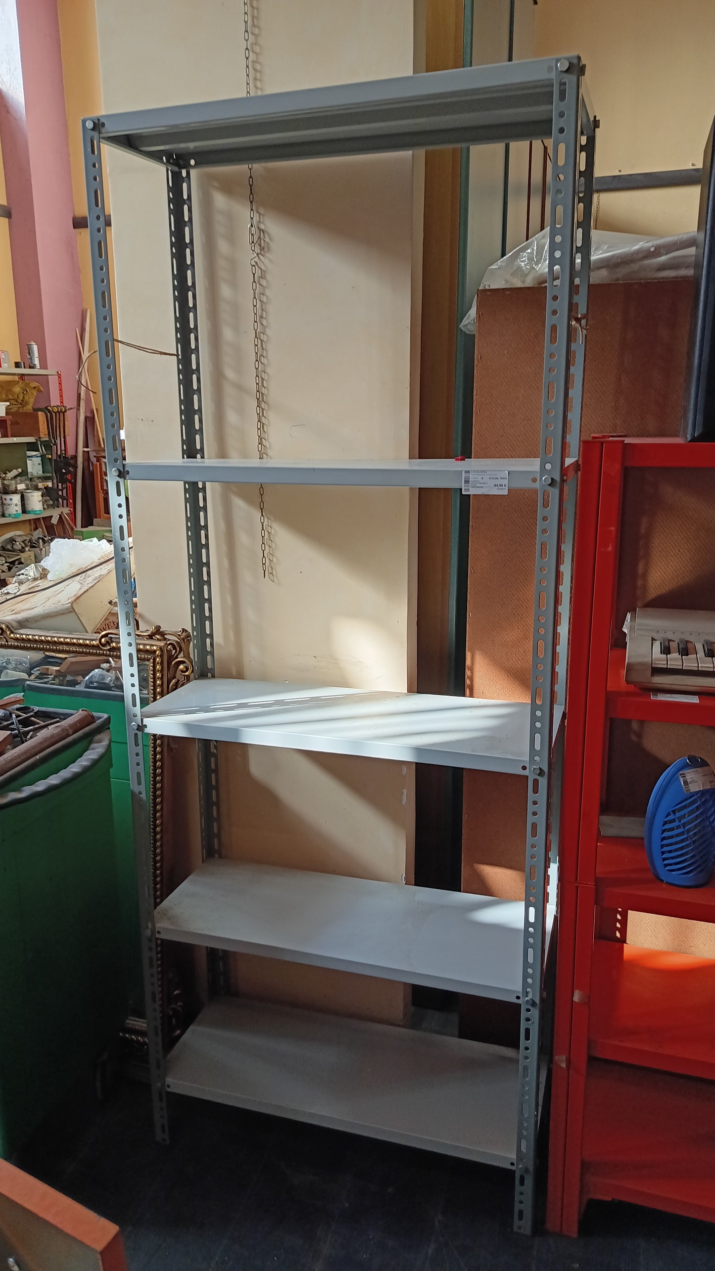 Scaffale * Metallo Zincato 5 Ripiani Cm80x30x200h