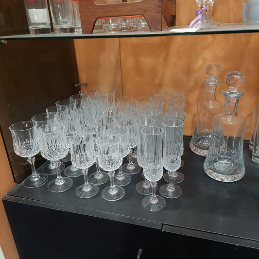 Servizio Calici Cristallo Molato Vintage (35 + 2 Bottiglie)