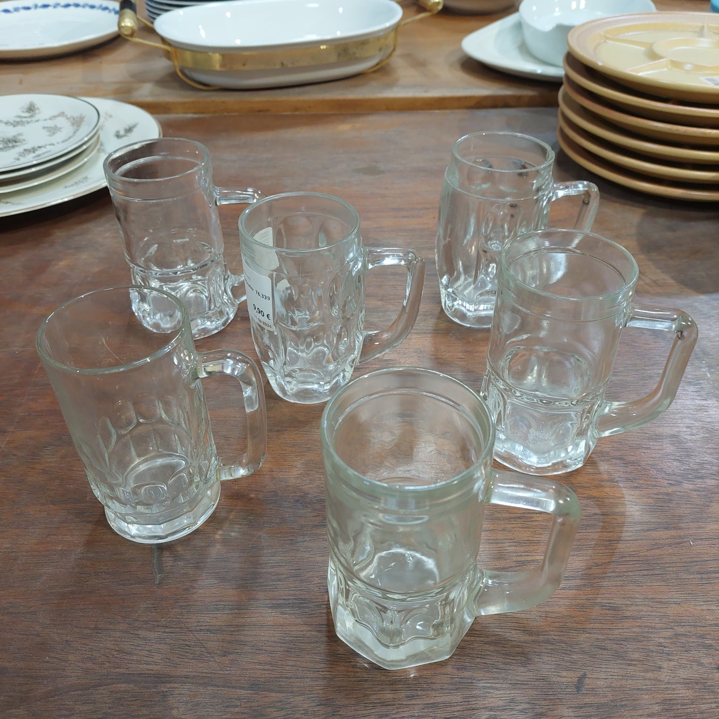 Set/6 Calici Birra Vetro Assortiti