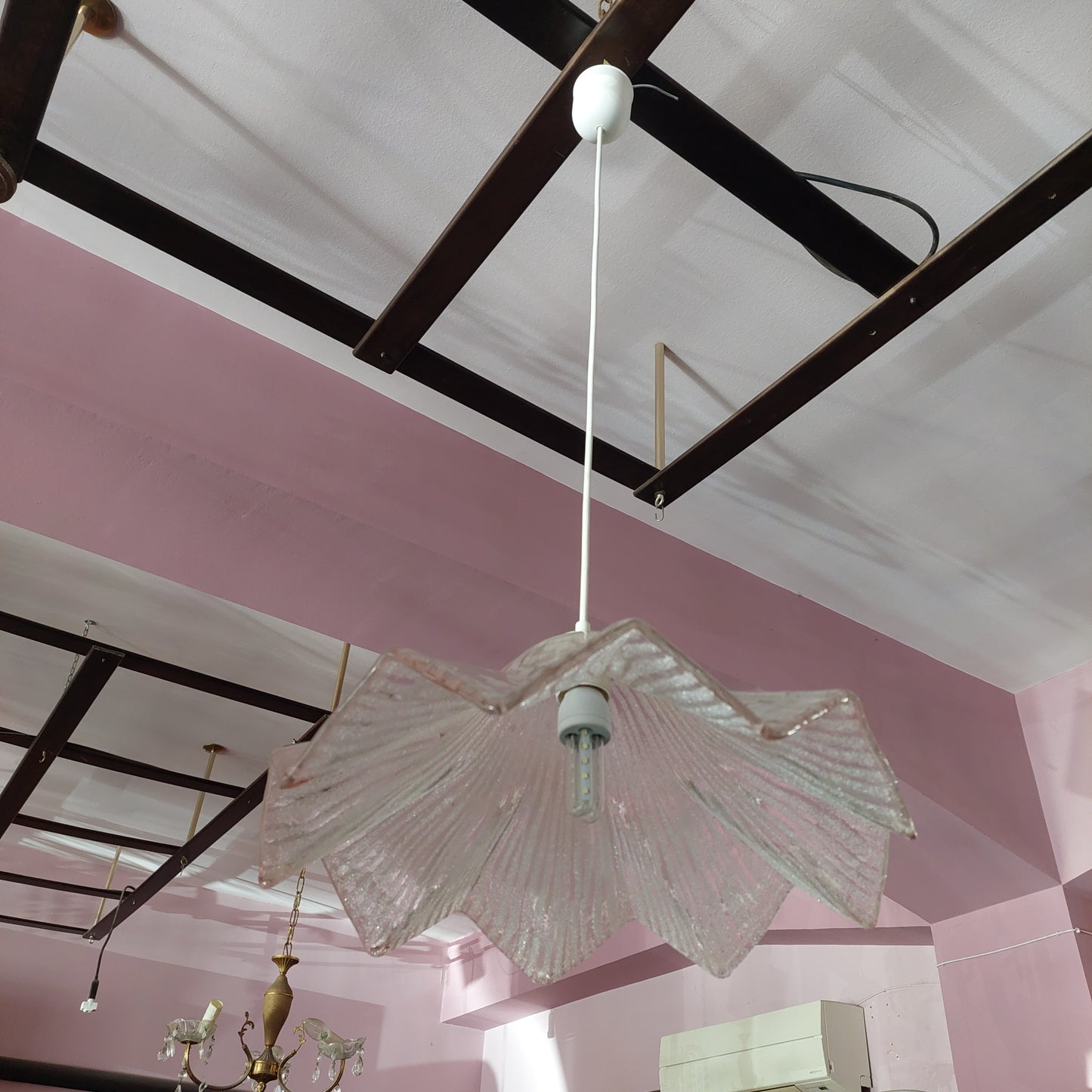 Lampadario Fazzoletto Vetro Di Murano 1 Luce