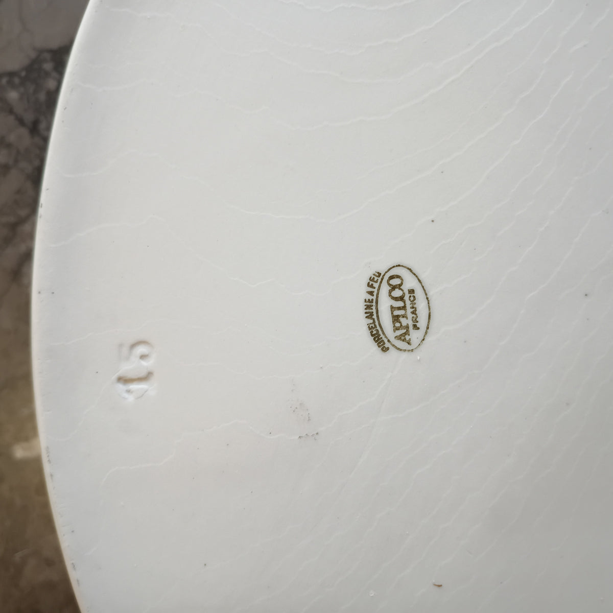 Piatto Ovale C/manici Porcellana Bianca Francese Apilco 43x24
