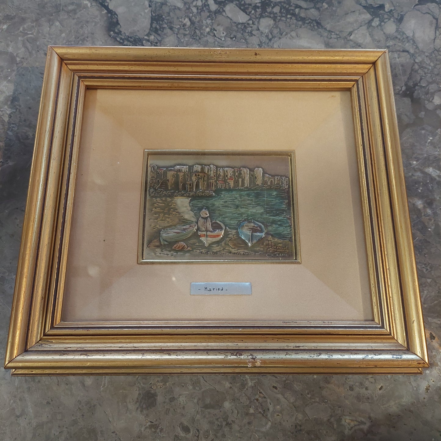 Quadro Foglia Argento Marina Cm29x26
