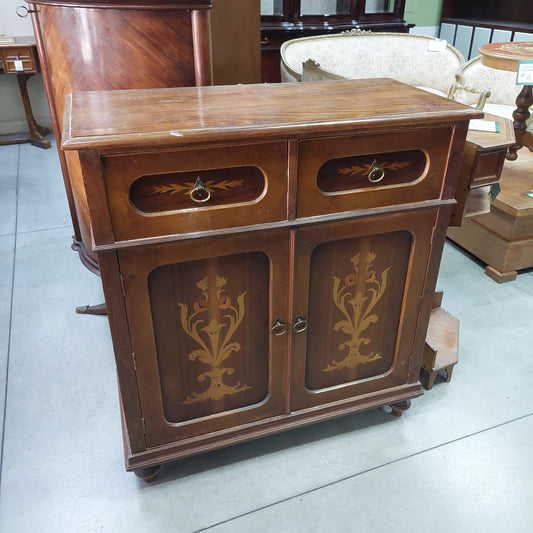 Credenza 2/c 2/s Legno Intarsiato Cm93x43x102h