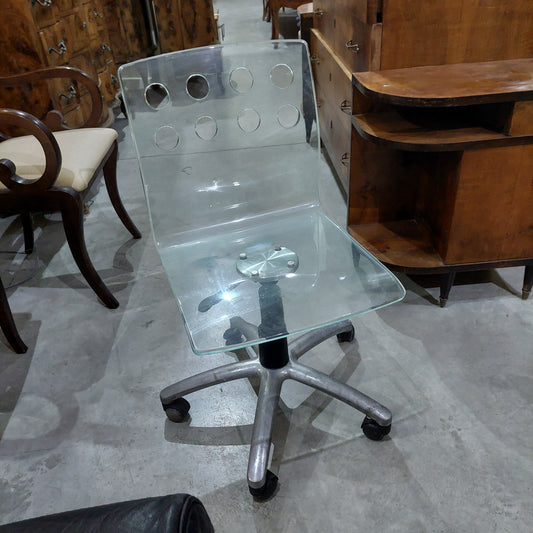 Sedia Girevole Plexiglass Vintage