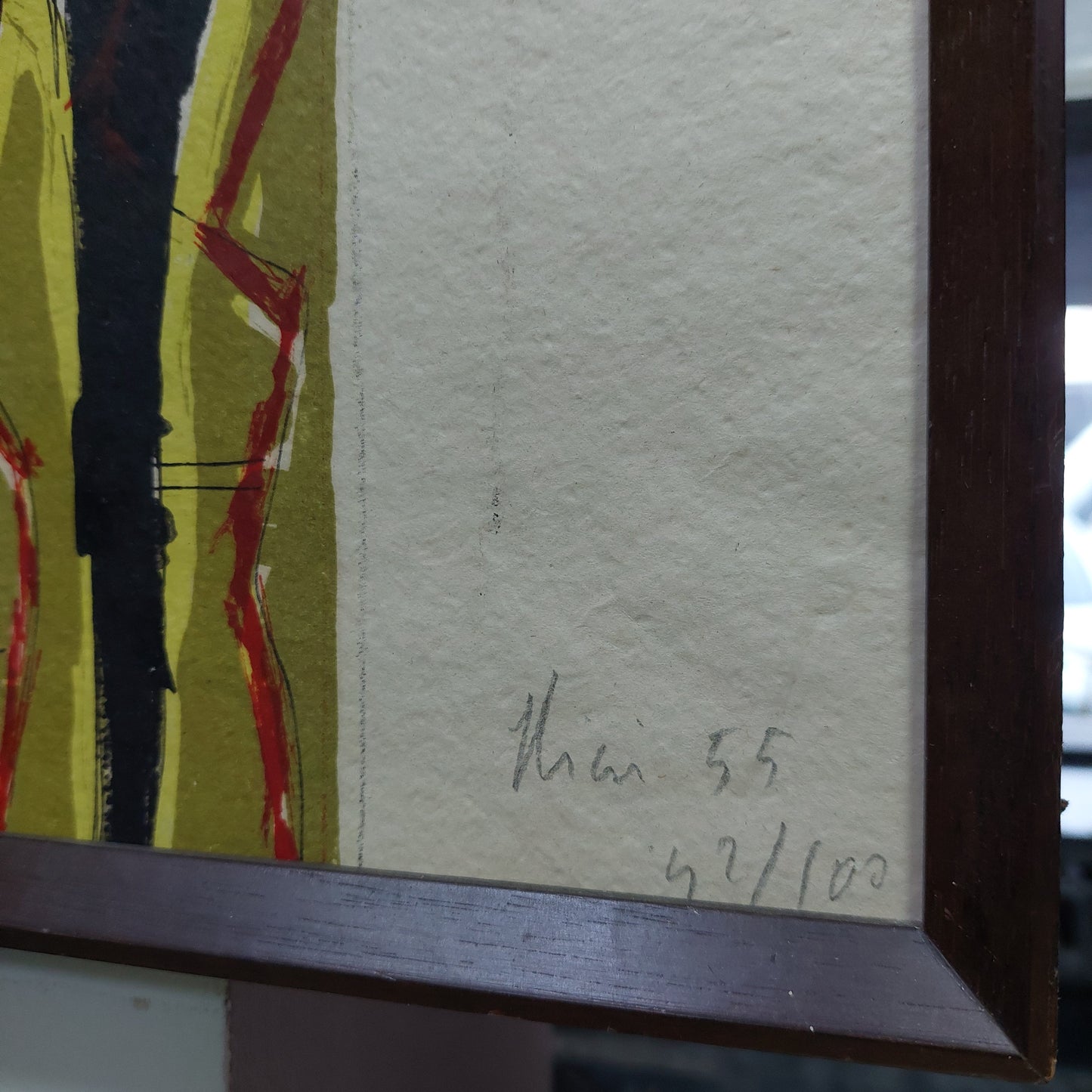 Quadro Astratto Litografia 42/100 Cm39x51