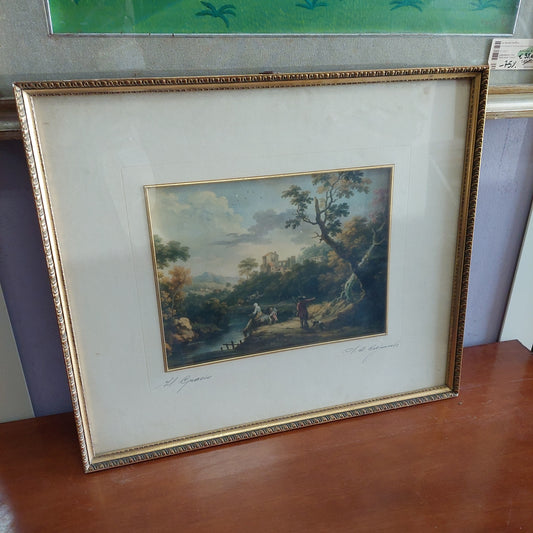Quadro Il Guado Di Vittorio Amedeo Cignaroli Cm53x46