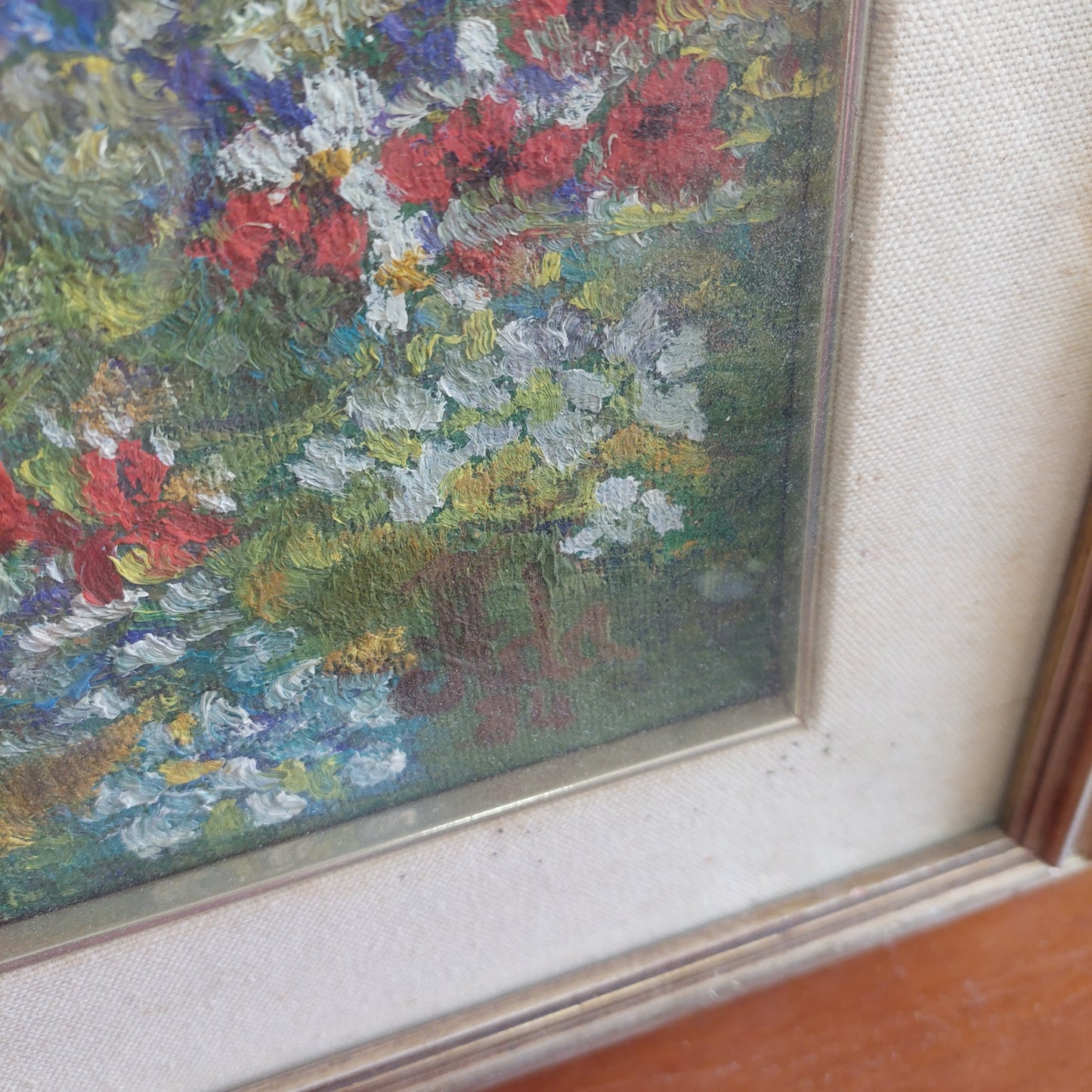 Quadro Campo Di Fiori Firmato Ada Cm57,5x47,5