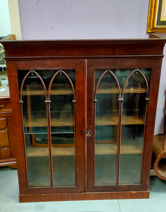 Vetrina Mogano 2/a Stile Inglese Fine 800 Cm113x34x134h