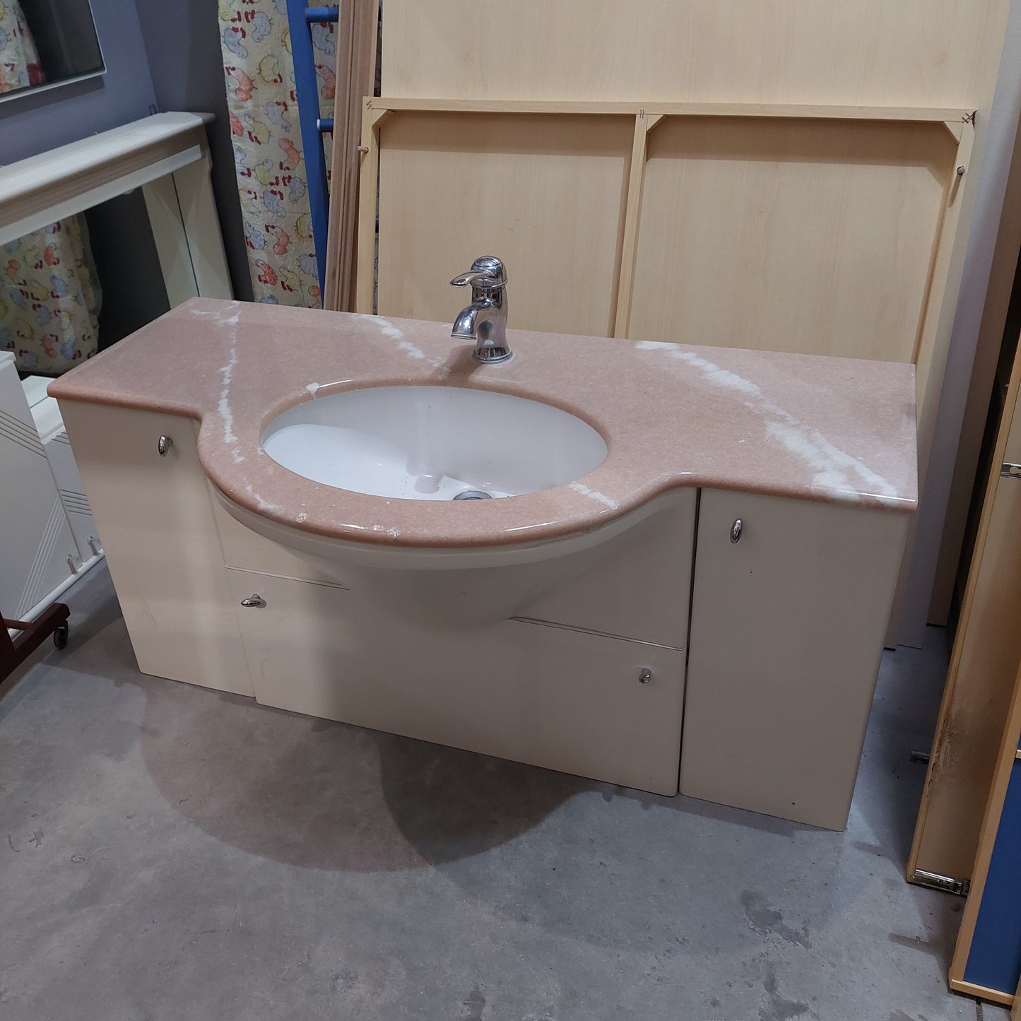 Mobile Lavandino Marmo Da Bagno Cm120x60