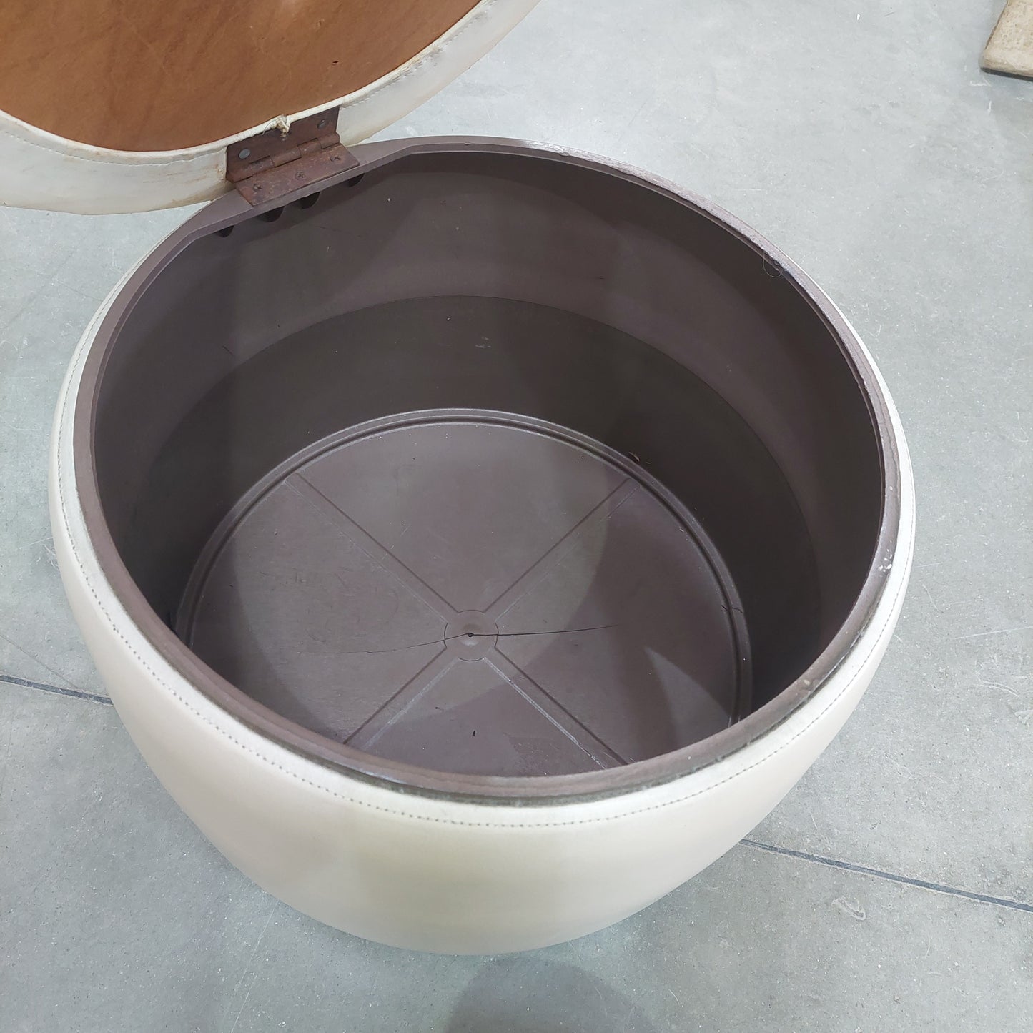 Pouf * Contenitore Vintage Con Cuscino D47x40h