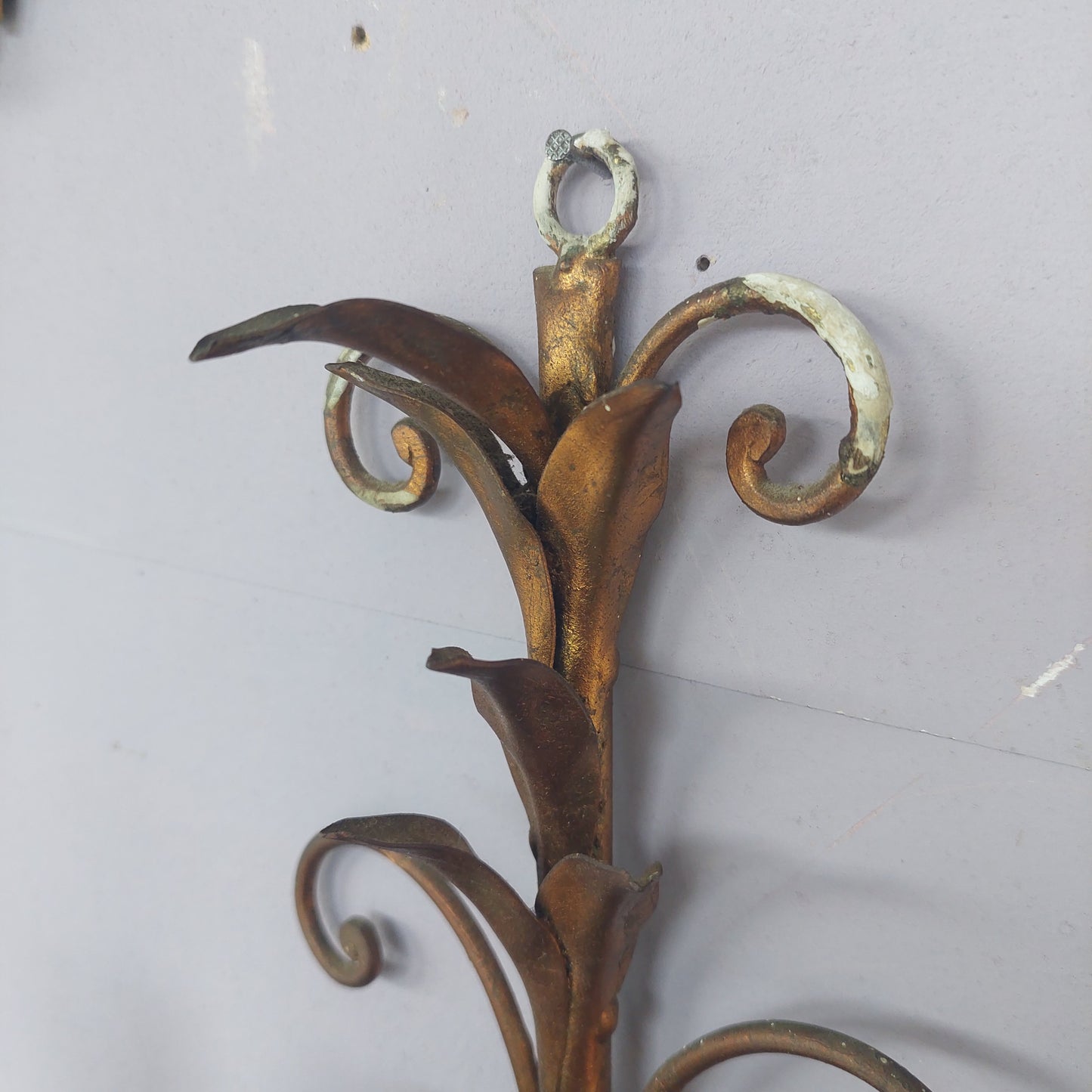 Applique Foglie Ferro Oro 3 Luci