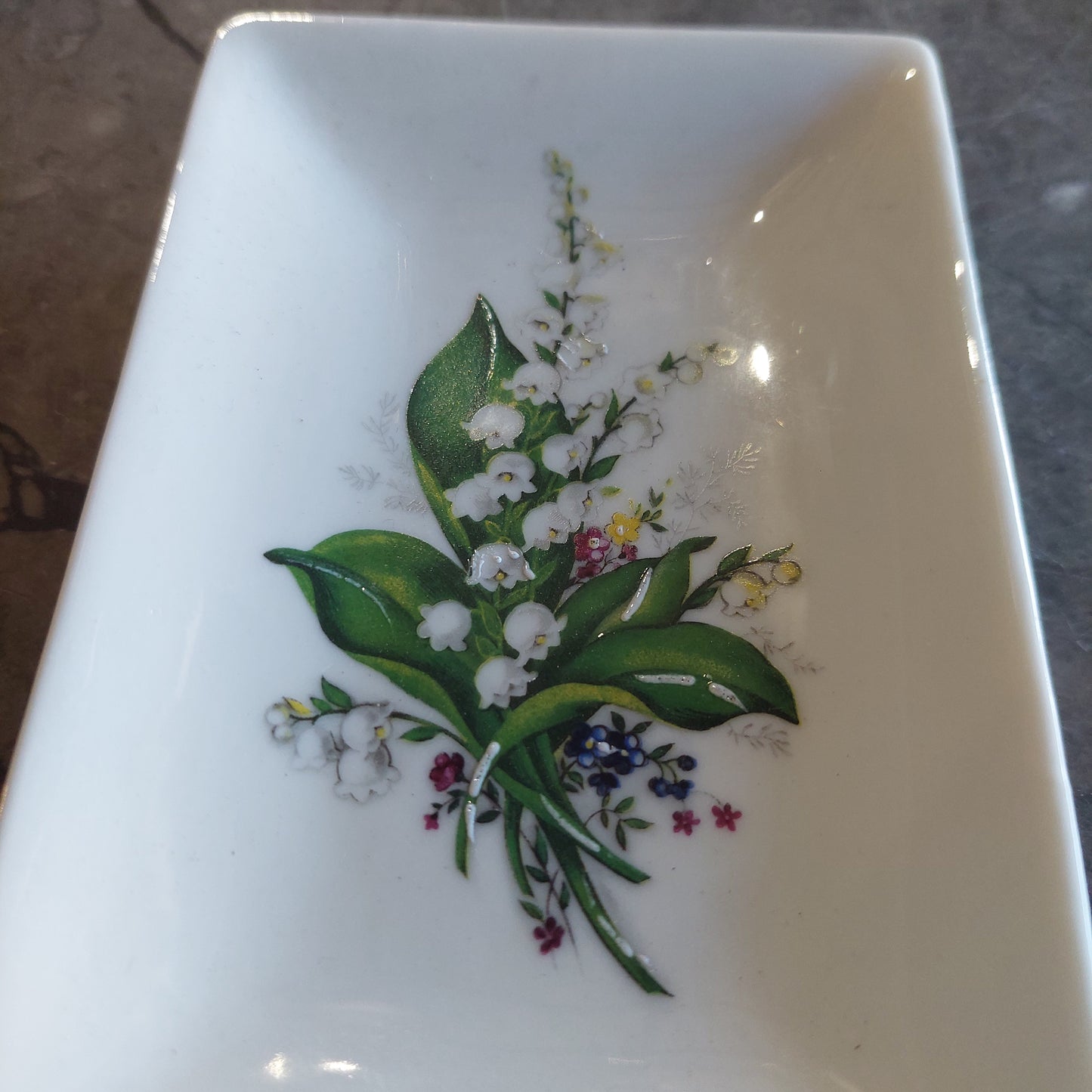 Piattino Rettangolare Fiori Limoges France