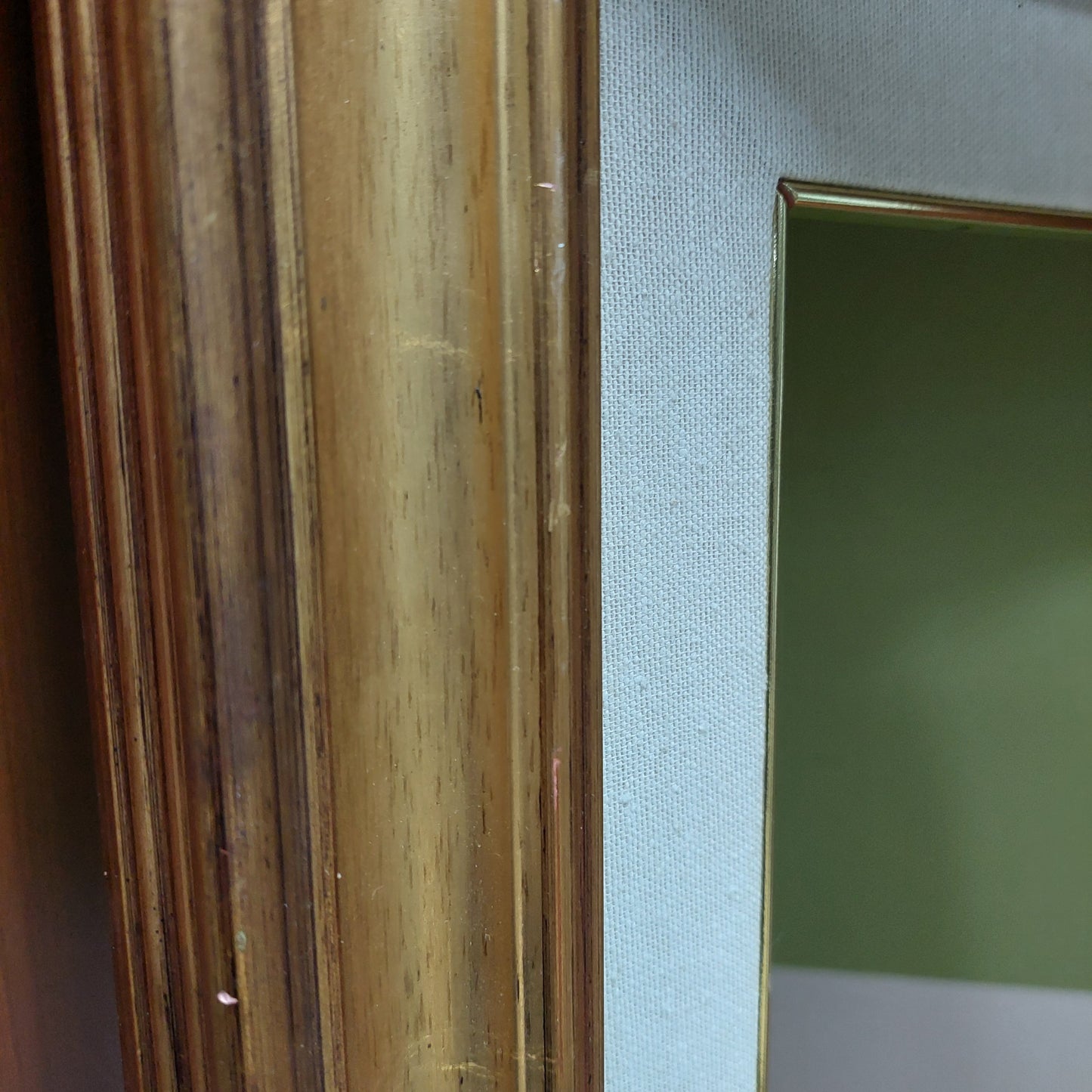 Cornice Legno Dorata Con Passepartout Cm70x80