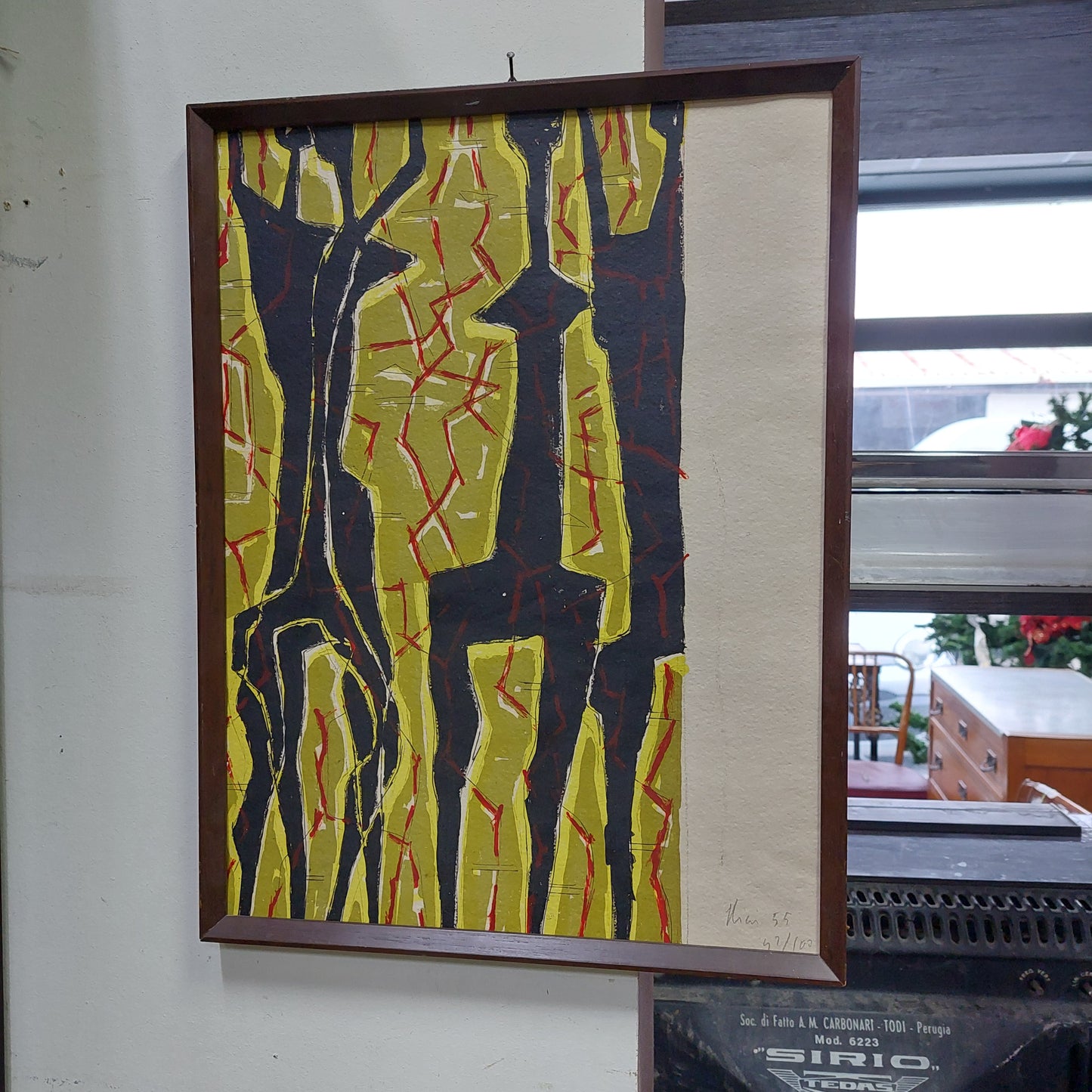 Quadro Astratto Litografia 42/100 Cm39x51