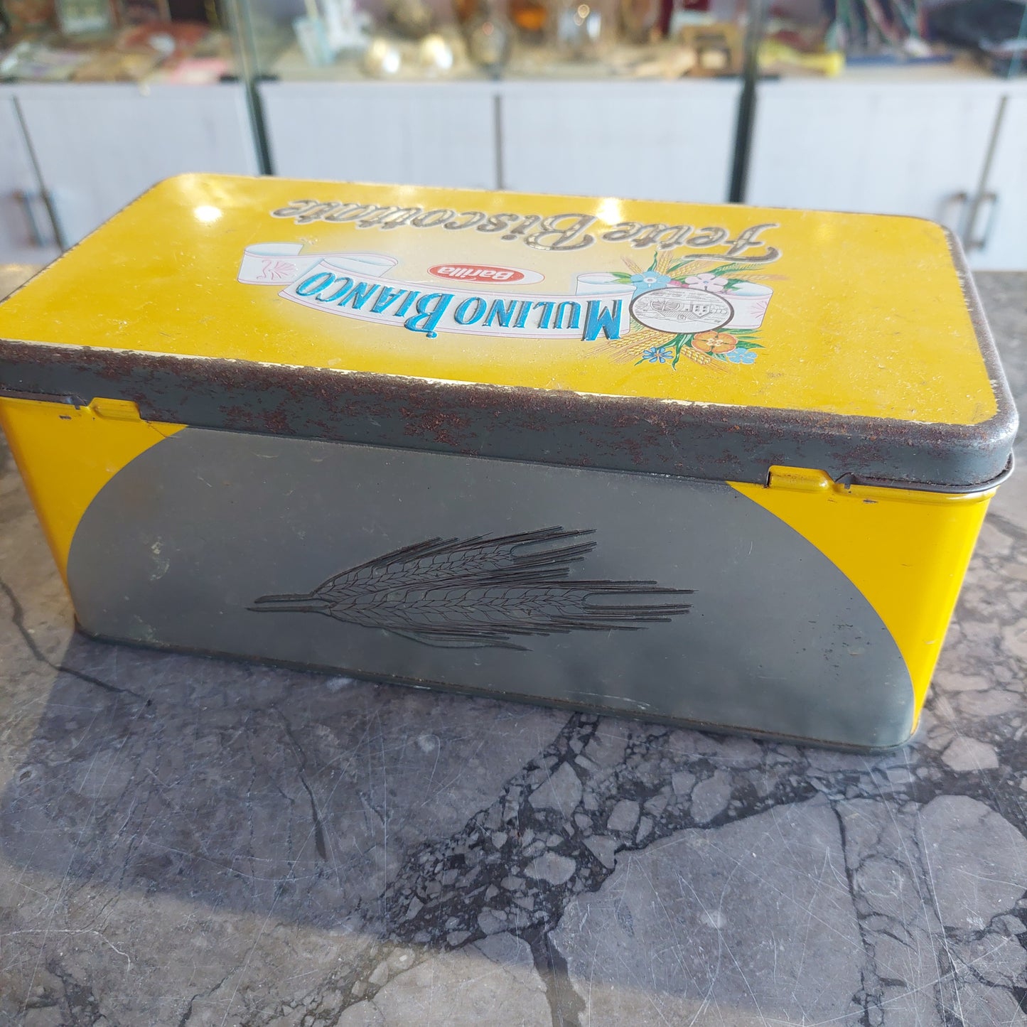 Scatola Di Latta Da Collezione Fette Biscottate Mulino Bianco Barilla Vintage