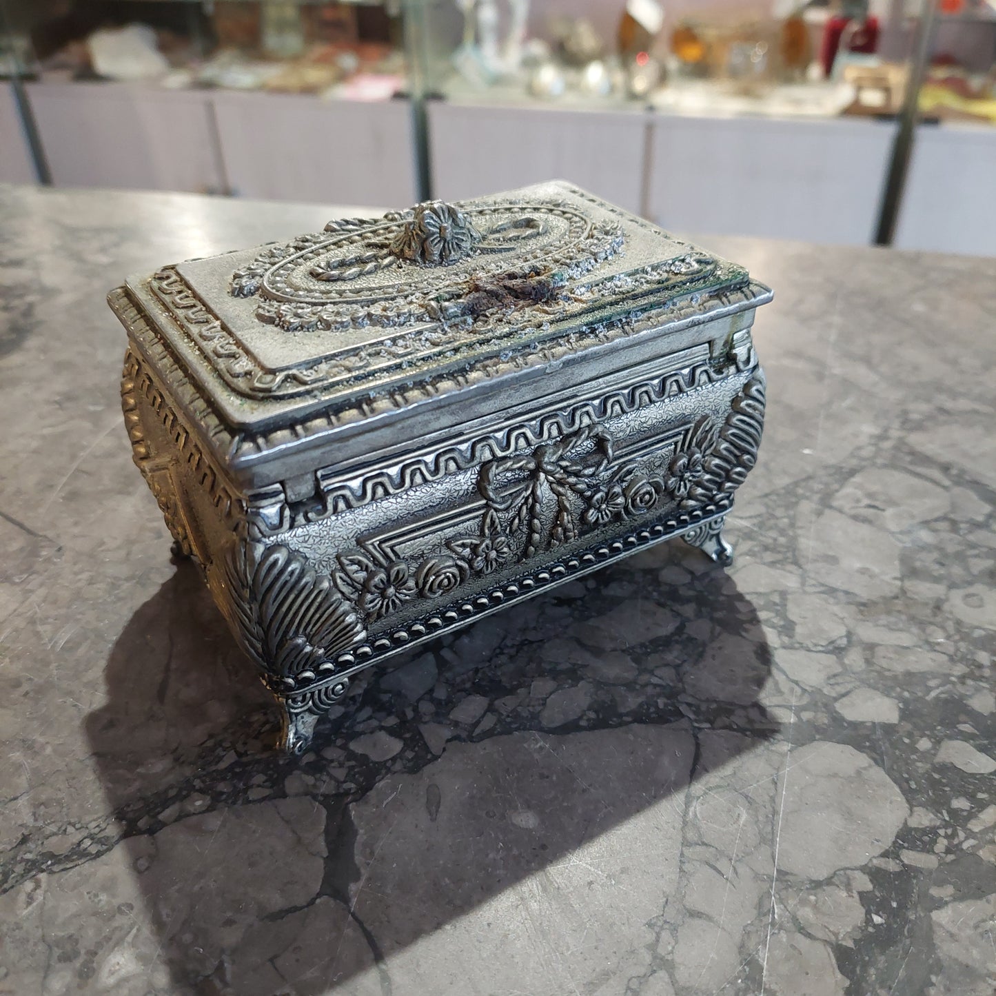 Portagioie * Metallo Vintage Cm12,5x8,5x10h
