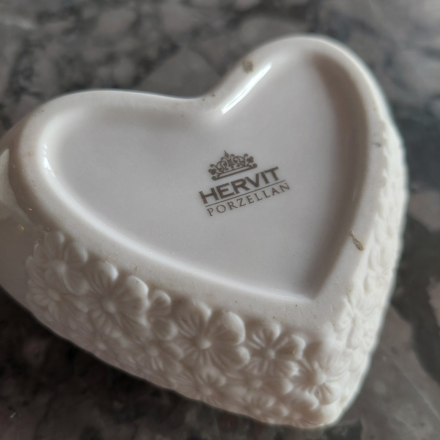 Scatolina Cuore Porcellana Bianca Hervit