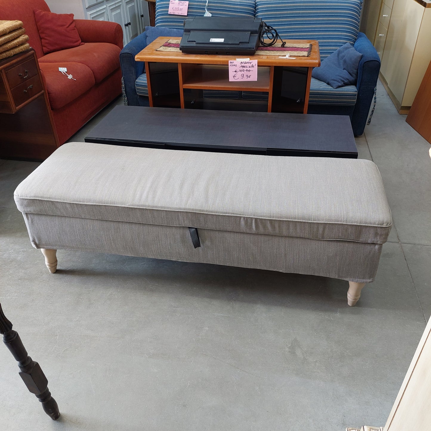 Panca Contenitore Imb. Ikea Stocksund Cm145x48x45h
