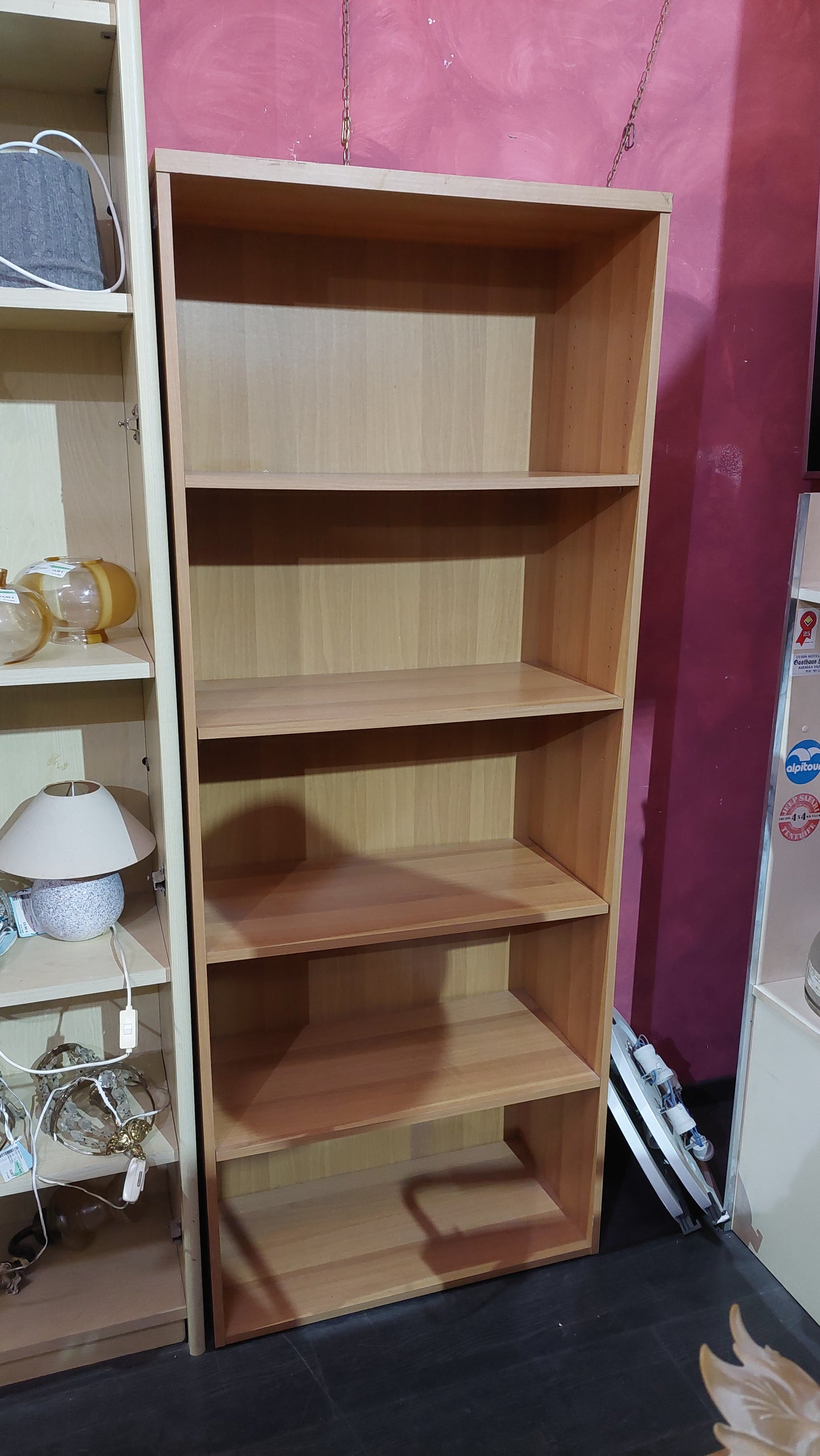 Scaffale Libreria Color Noce Cm72,5x36x182h