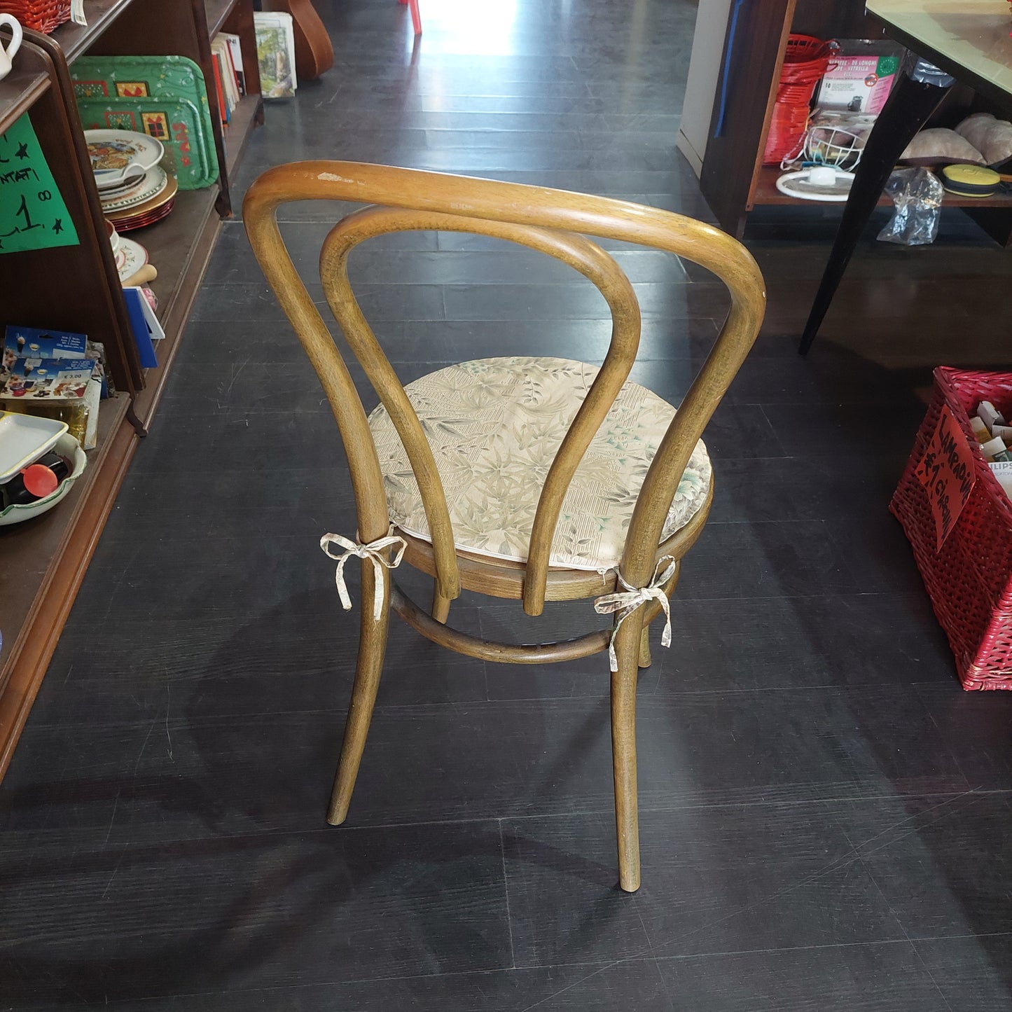 Sedia Legno Verde Da Bistrot St. Thonet