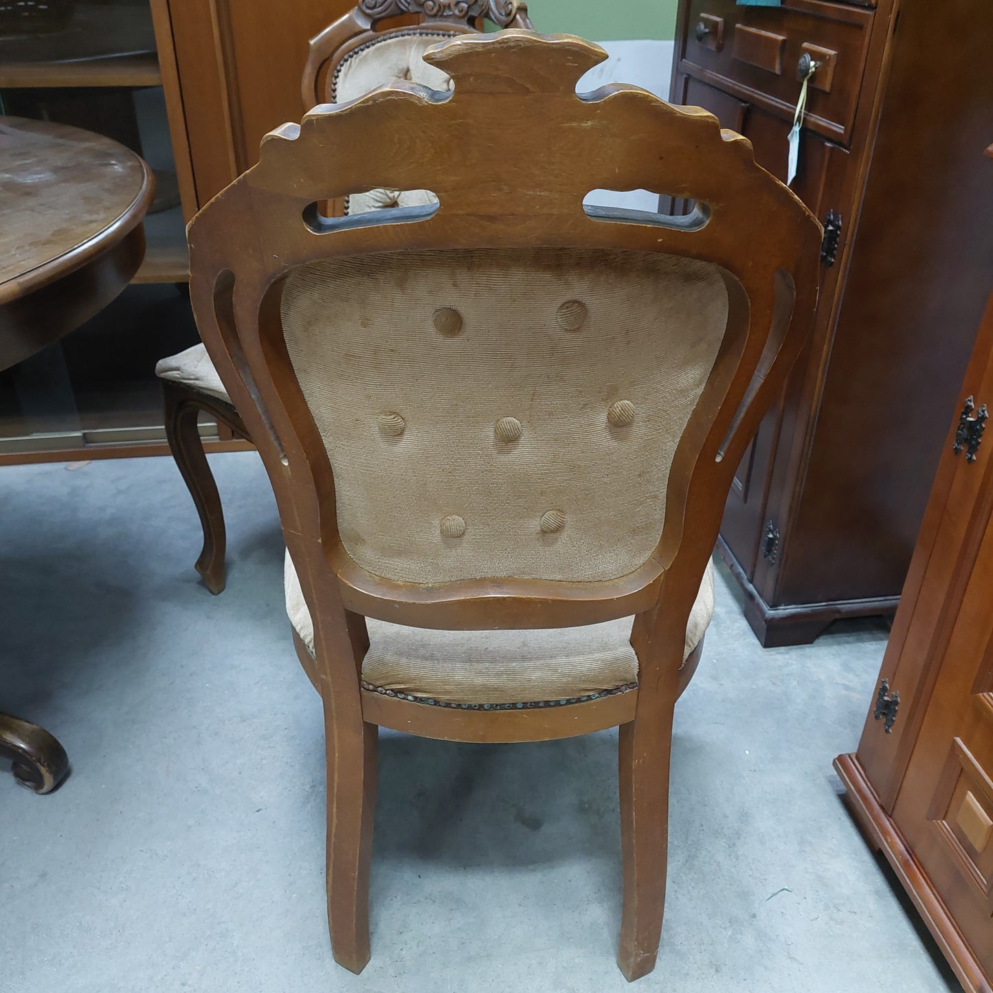 Sedia Legno/imb. Tessuto* Beige