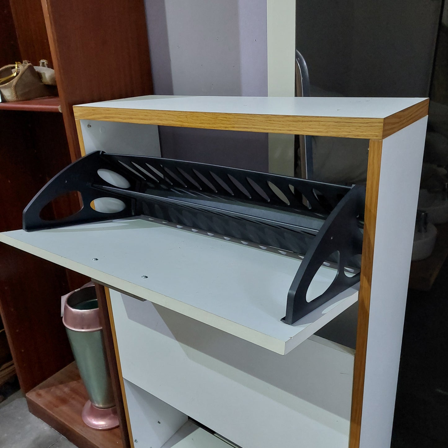 Scarpiera* Bianca 2 Ribalte Cm73x25x132h