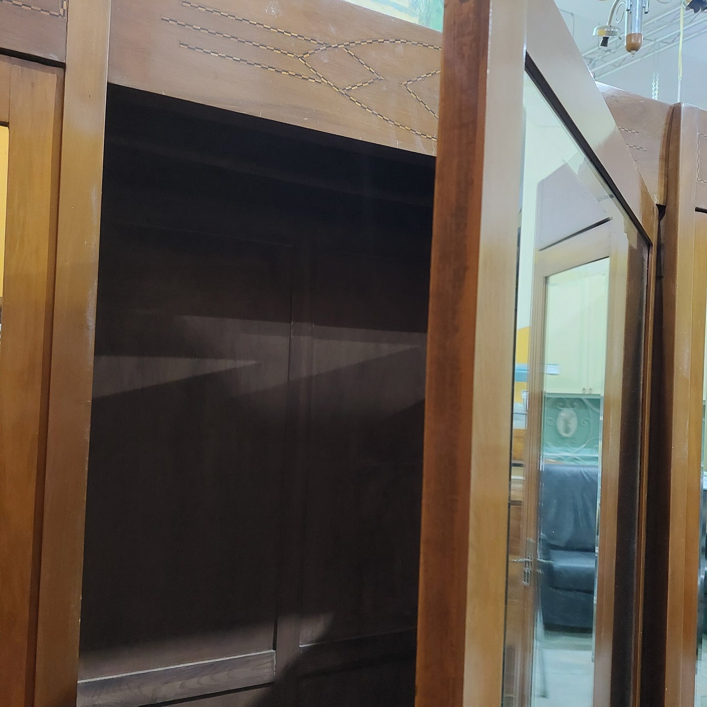 Armadio Liberty Con Specchio 3/ante 3/cassetti Cm177x46x196