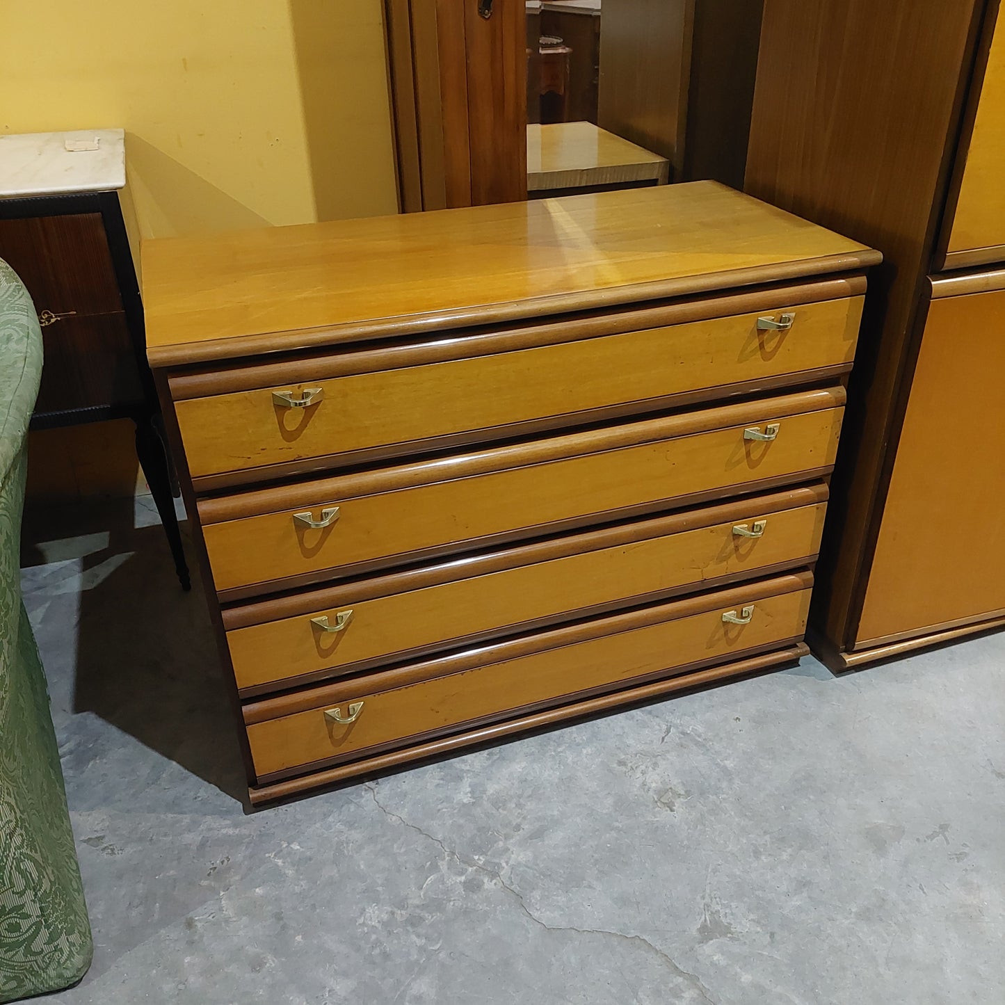 Cassettiera Noce 4 Cassetti Cm94x46x73h