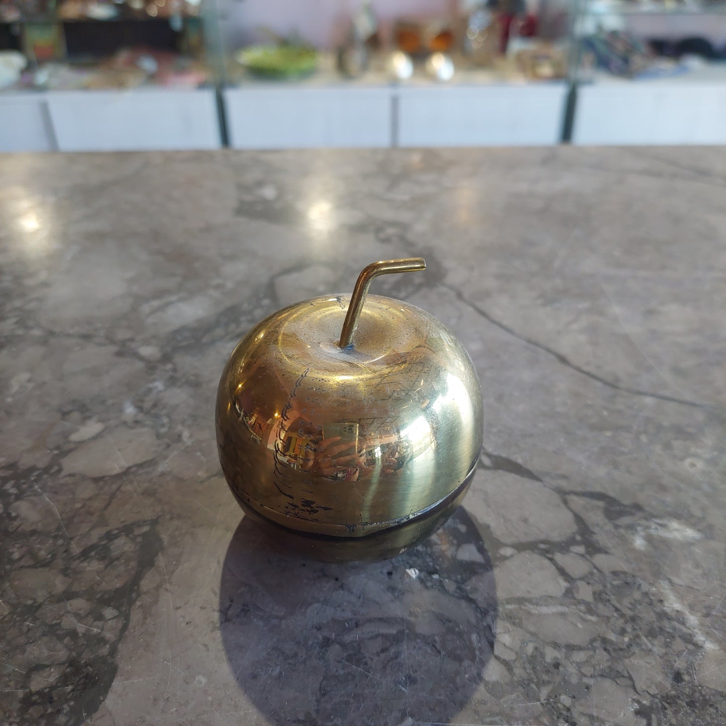 Scatolina Mela Ottone Vintage