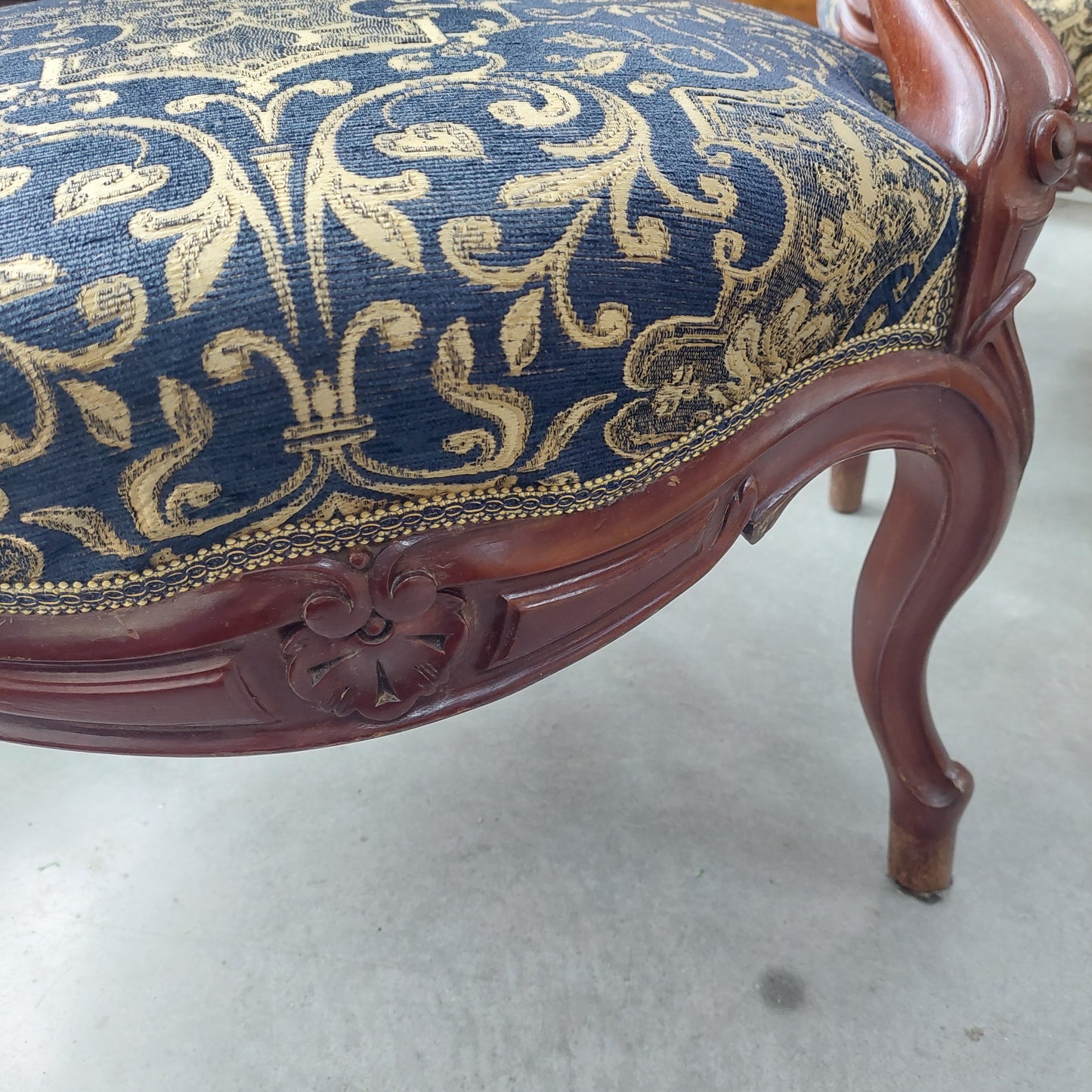 Coppia Poltrone Legno Imb. St. Luigi Filippo
