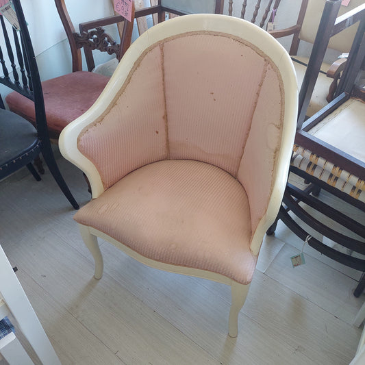 Poltroncina * Laccato Bianco Imb. Rosa