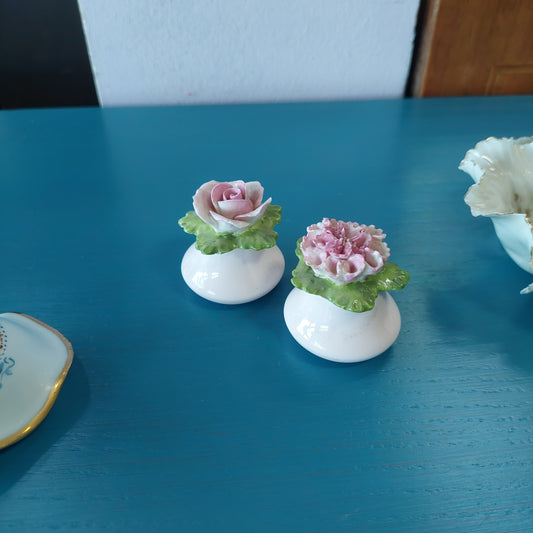 Set/2 Bouquet Di Fiori Porcellana* Aynsley England