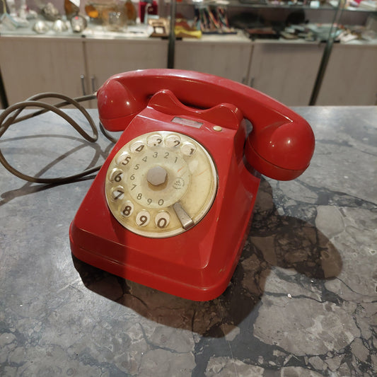 Telefono A Disco Sip Vintage Rosso *