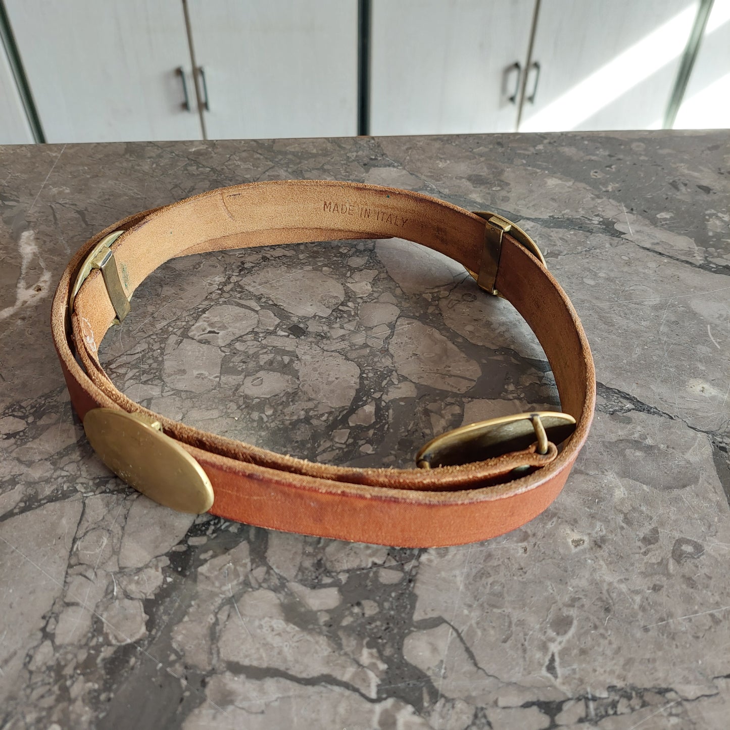Cintura Handmade In Cuoio E Ottone* Vintage
