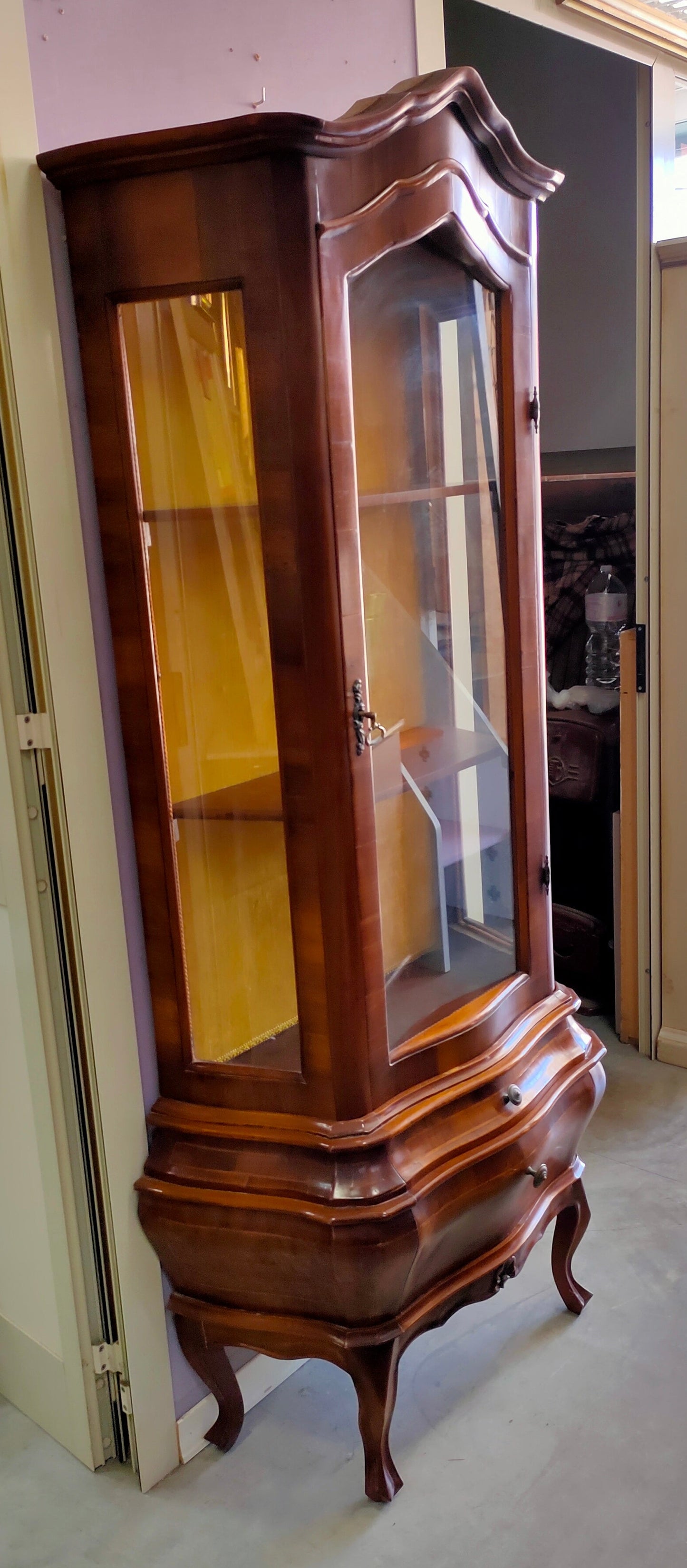 Vetrina Noce 1/a 2/c St. Francese Cm84x38x184h