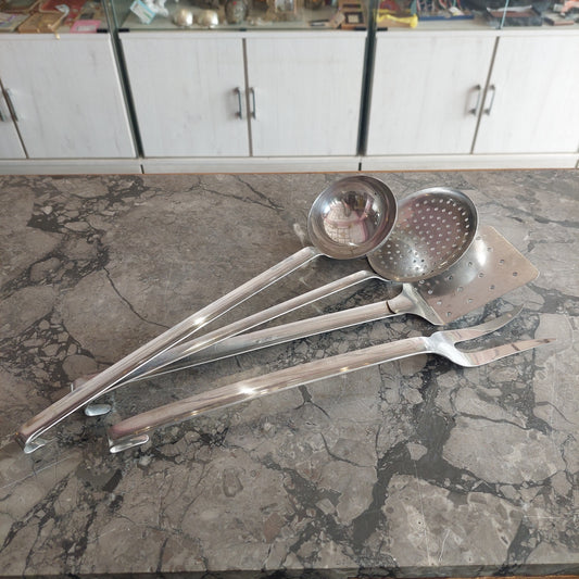 Set/4 Utensili Da Cucina Acciaio Inox