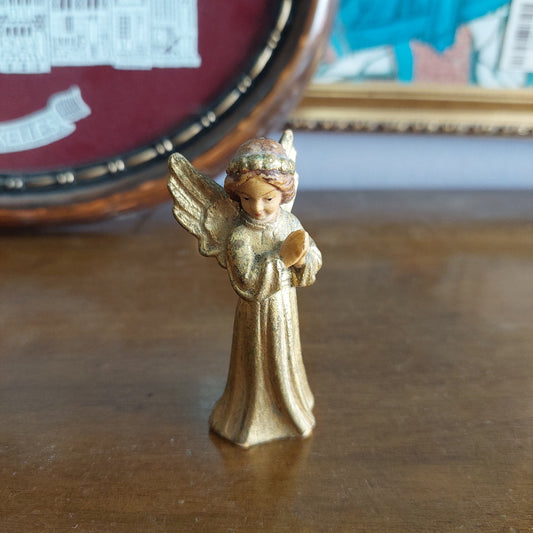 Statuina Antica Angioletto Legno Oro