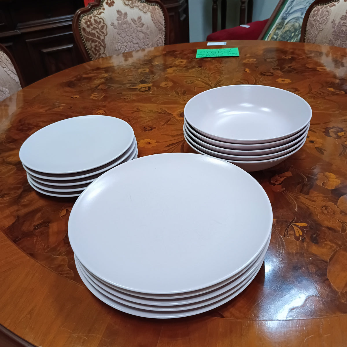 Servizio 15 Piatti Ikea Porcellana Rosa