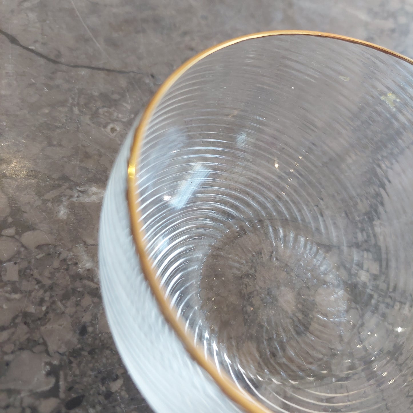 Ciotolina Vetro Di Murano Bordo Oro D10x5,5h