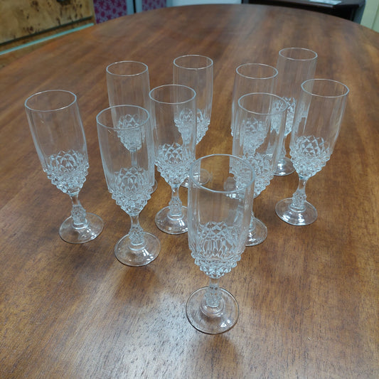 Set/10 Calici Flut Cristallo Molato