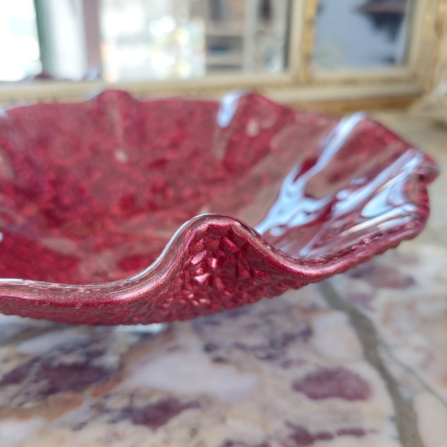 Centrotavola Vetro Rosso