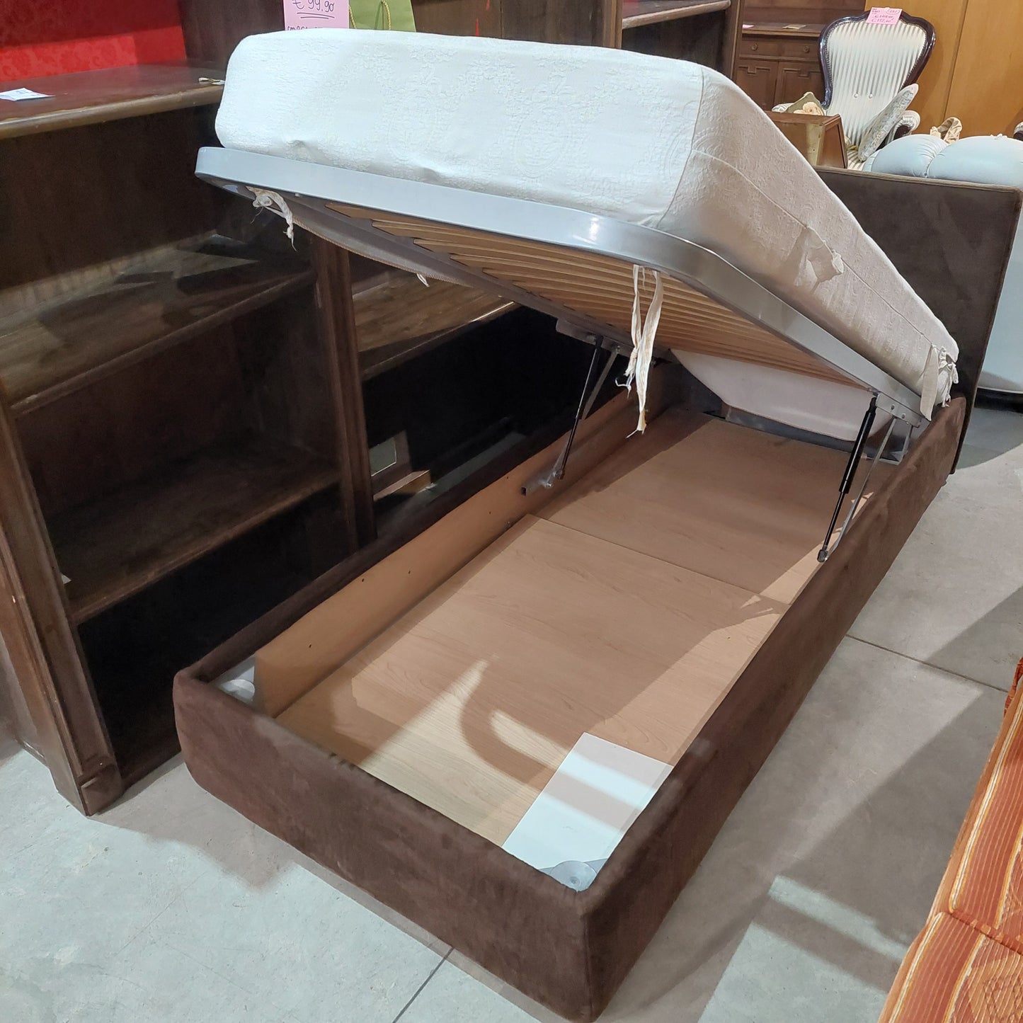 Letto Singolo Contenitore Chateau D'ax Cm90x210x86h