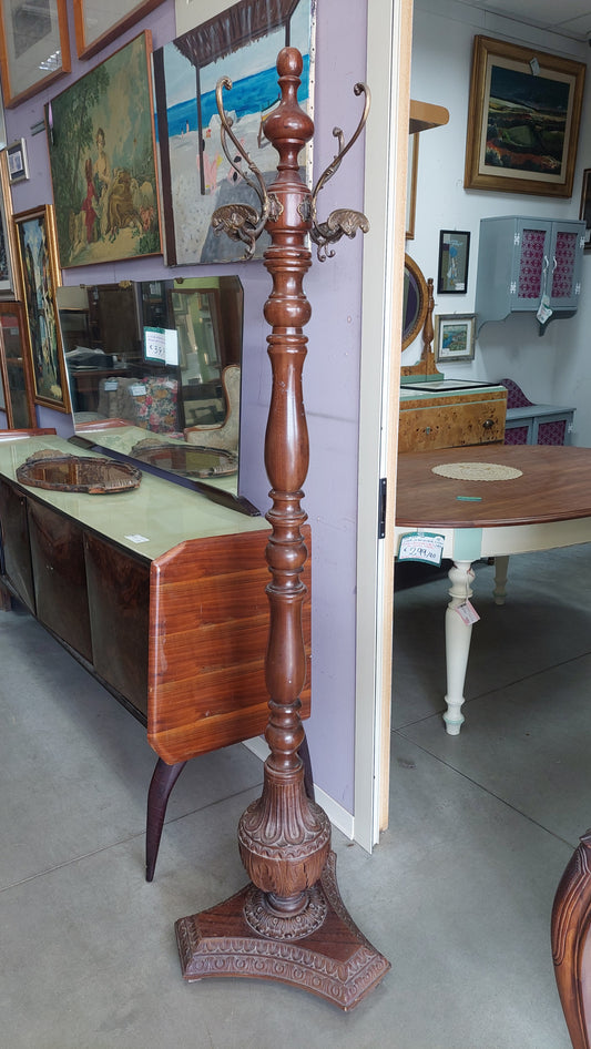 Piantana Appendiabiti Legno Ottone