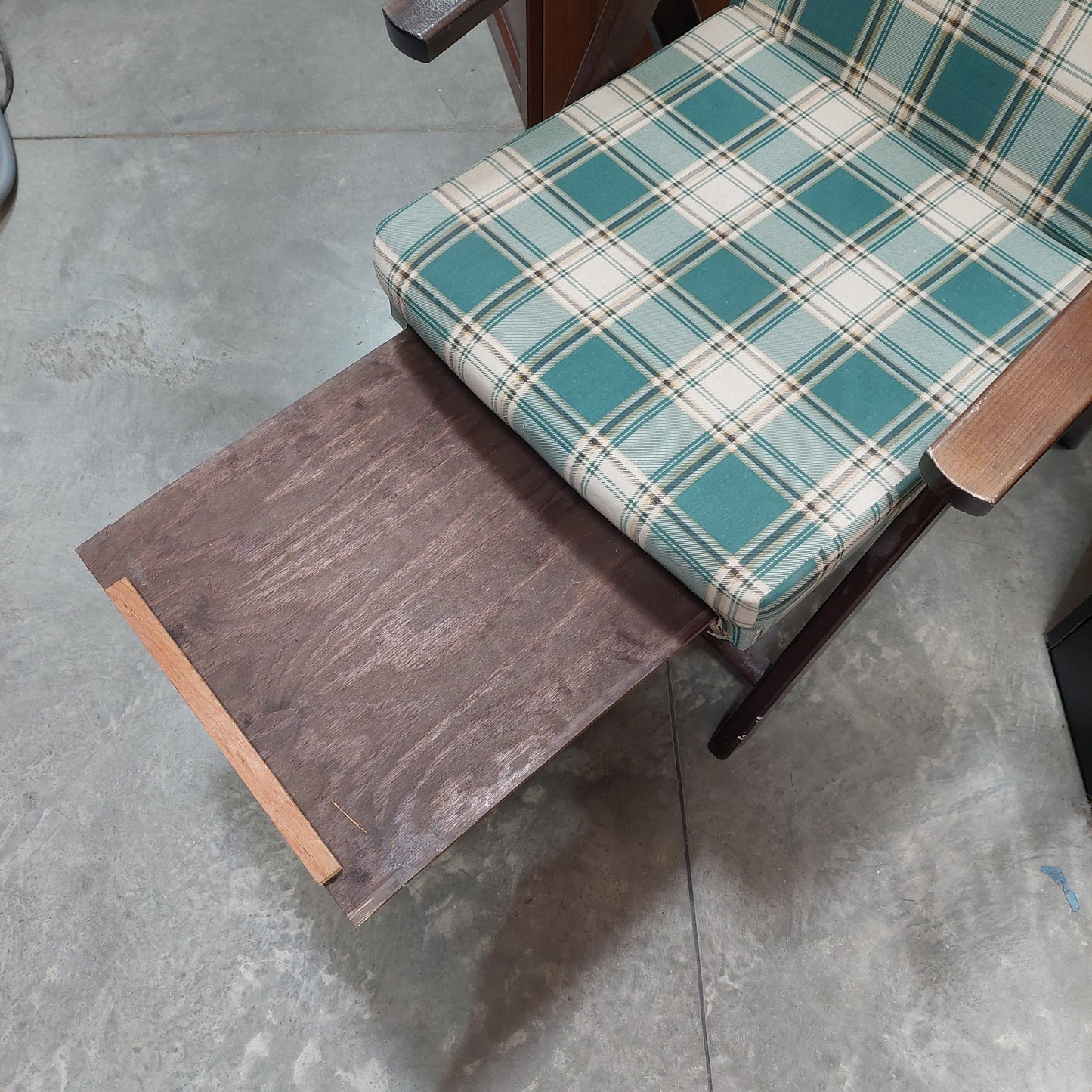 Poltrona Legno Poggiapiedi * Estraibile Cuscino Imbottito