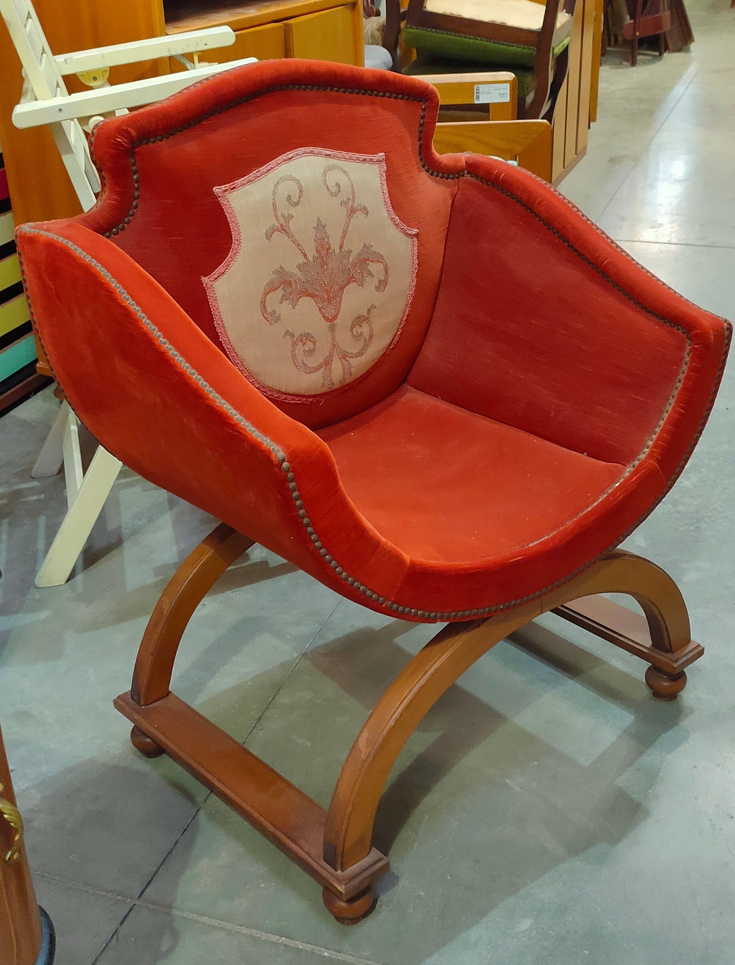 Poltroncina * St. Savonarola Velluto Arancio