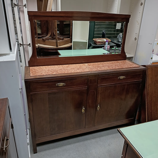 Credenza Liberty C/specchio E Marmo 2/c 2/s  Cm150x43x166