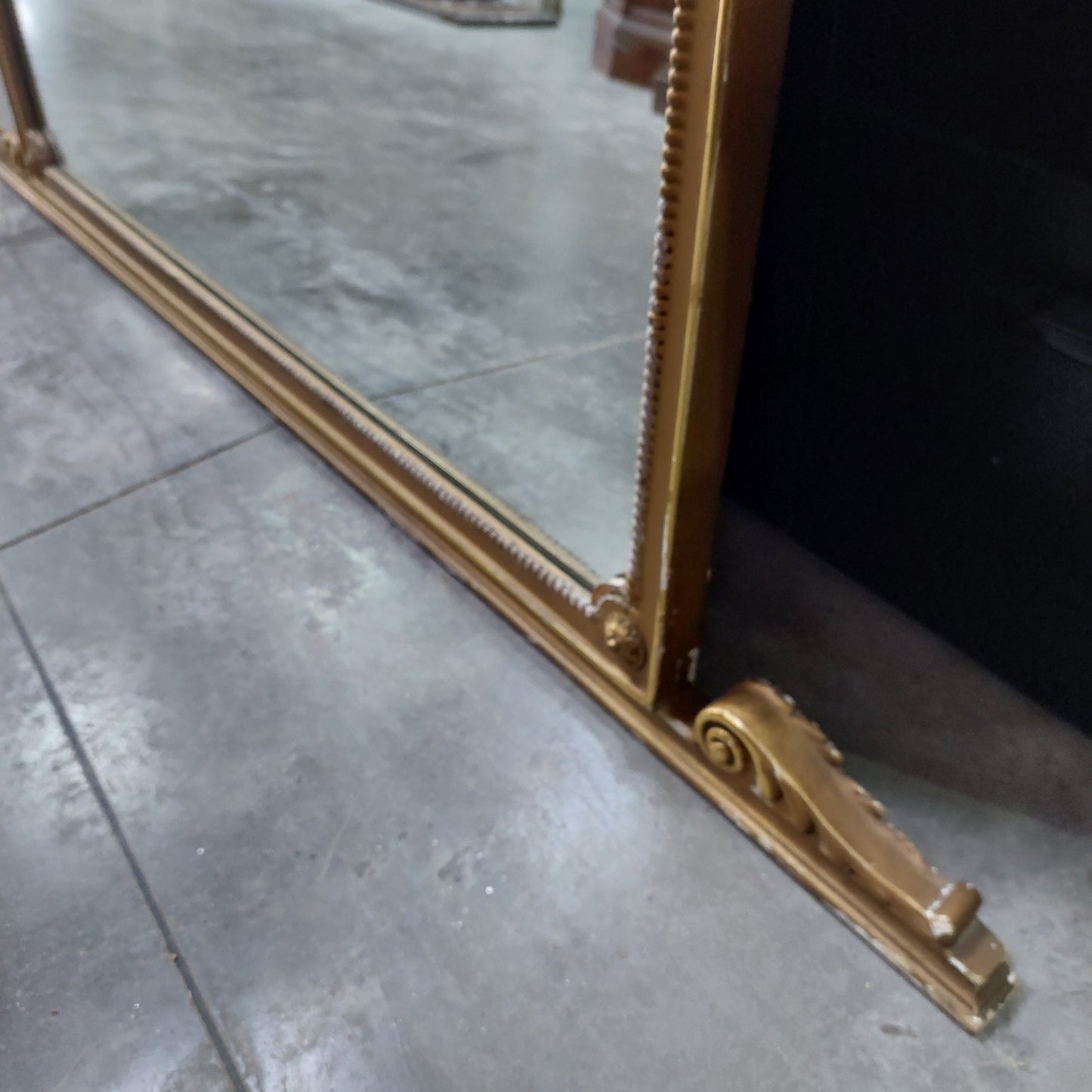 Specchio Legno Oro St. Impero Cm135x136
