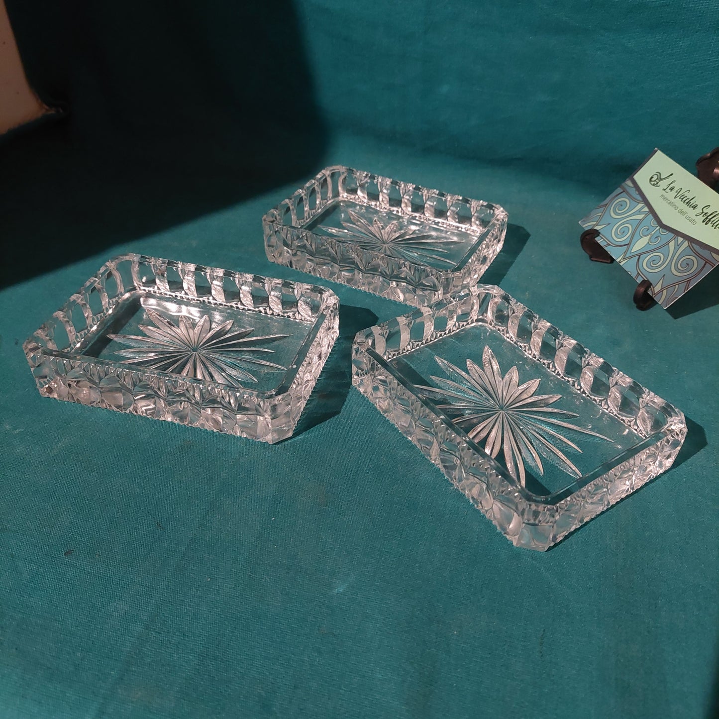 Set/3 Pezzi Antipastiera Cristallo Molato
