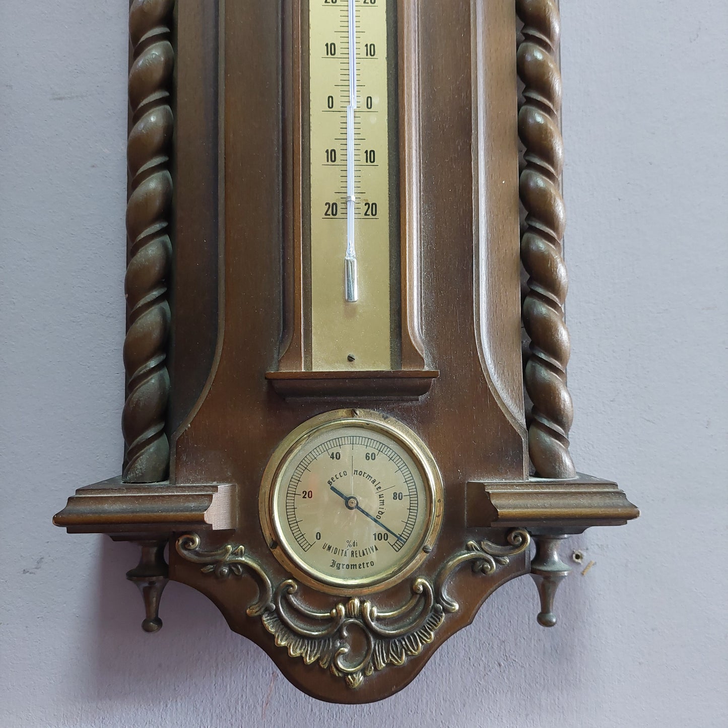 Orologio * Stazione Meteo Da Parete In Legno Gastor (da Revisionare)