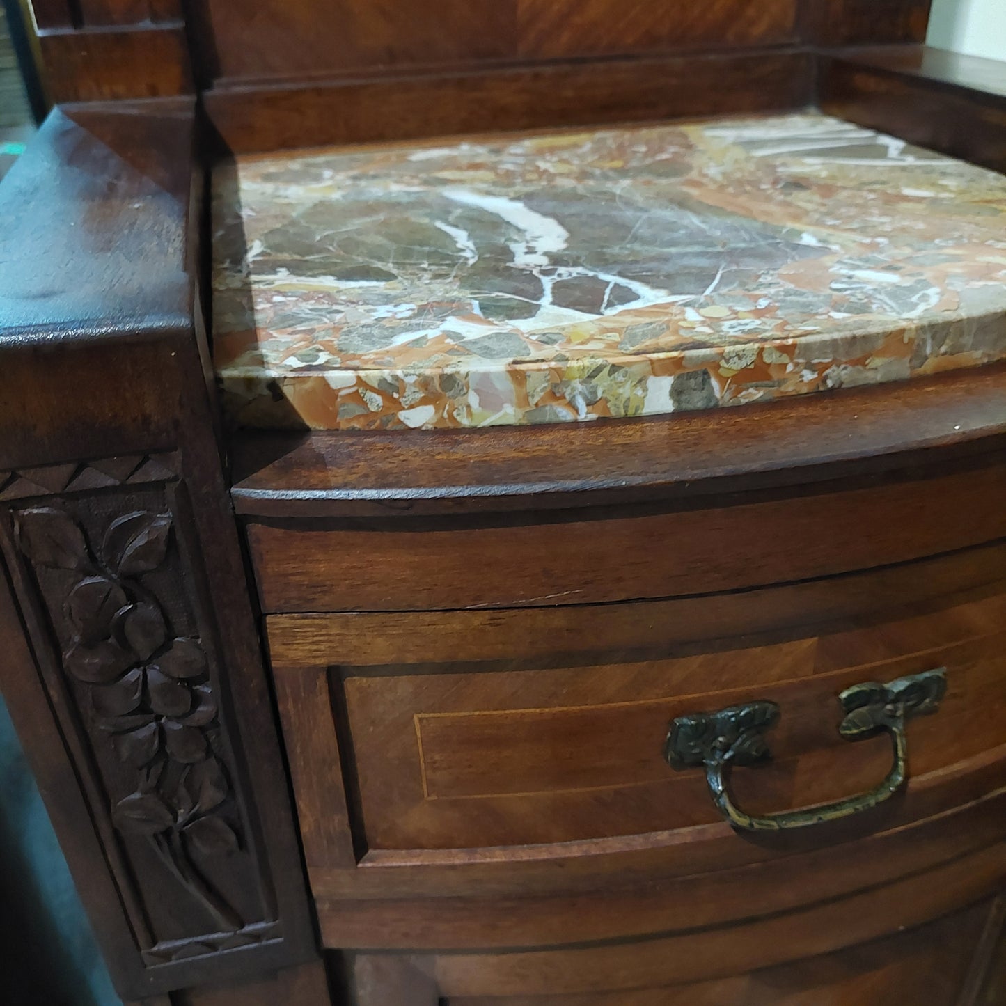 Coppia Comodini* Stile Liberty Siciliano Cm43x35x141h